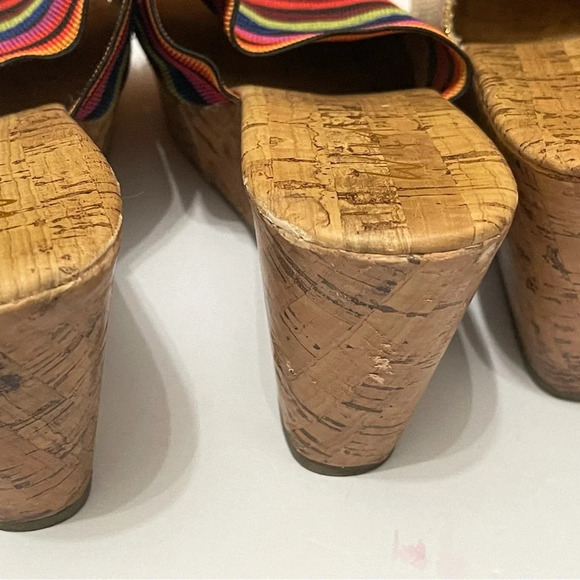 Wild Pair Slip On platform Cork Wedges size 6.5 (3 pairs) gold blue red orange - Picture 8 of 16